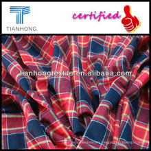100% Cotton Checks Double-Side Flannel Twill Yarn Dyed Fabric Textile For Shirts ,Garment21*21/84*70